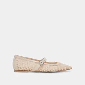 RODNI BALLERINES EN MAILLE TISSÉE CRÈME