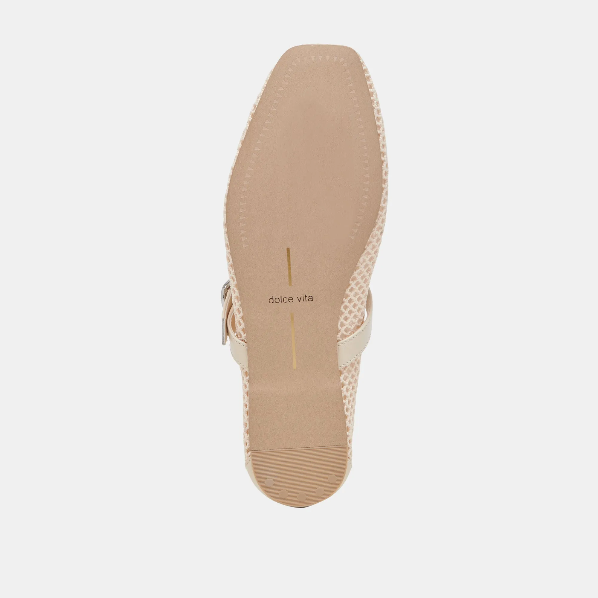 RODNI BALLERINES EN MAILLE TISSÉE CRÈME