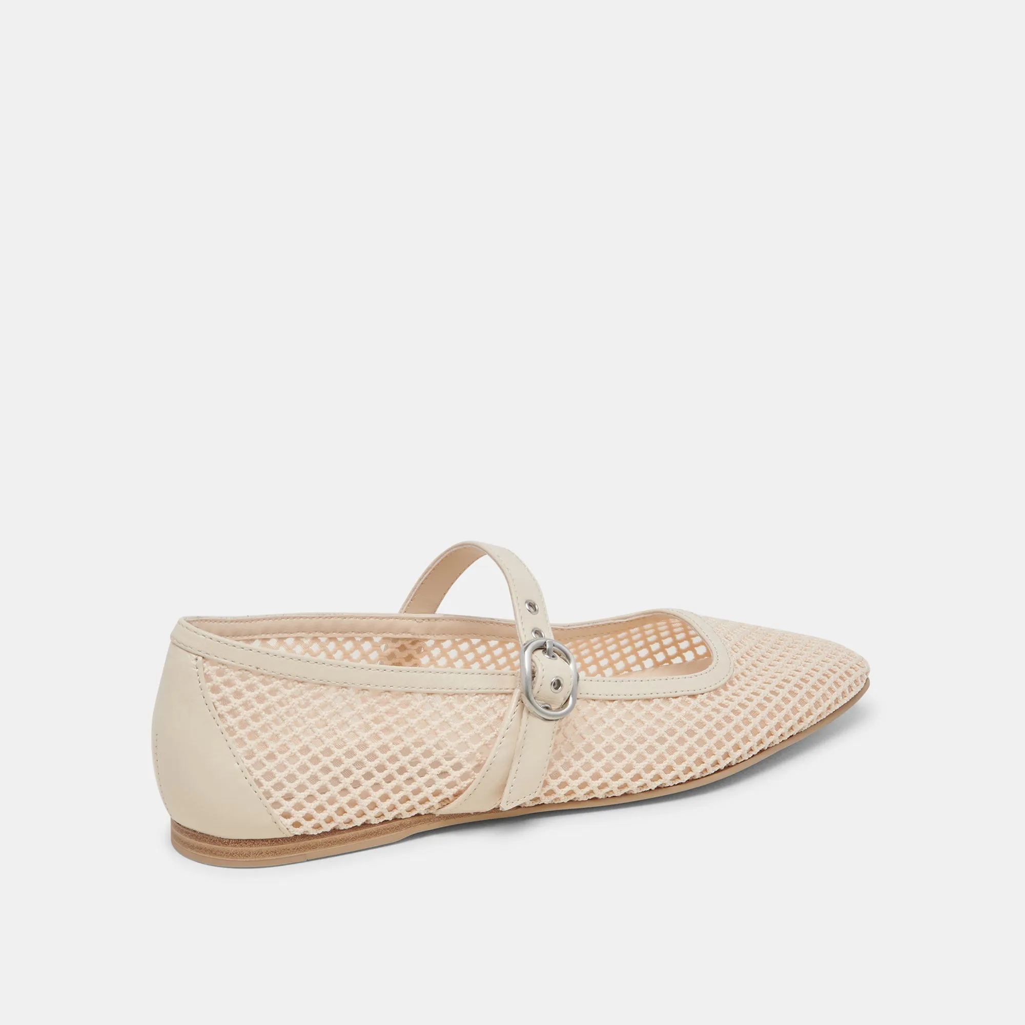 RODNI BALLERINES EN MAILLE TISSÉE CRÈME