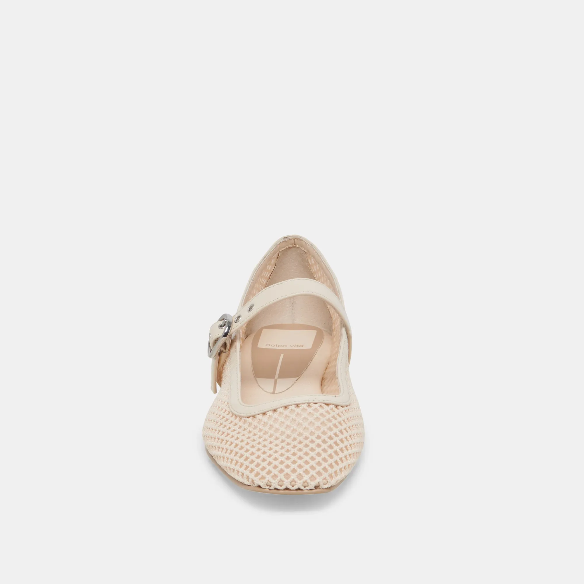 RODNI BALLERINES EN MAILLE TISSÉE CRÈME