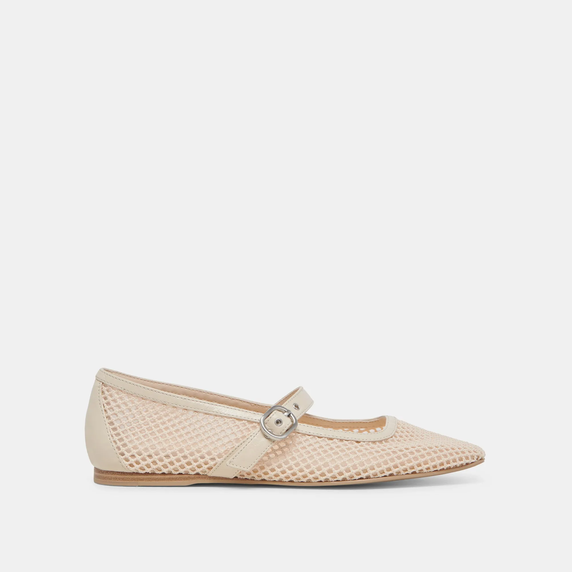 RODNI BALLERINES EN MAILLE TISSÉE CRÈME