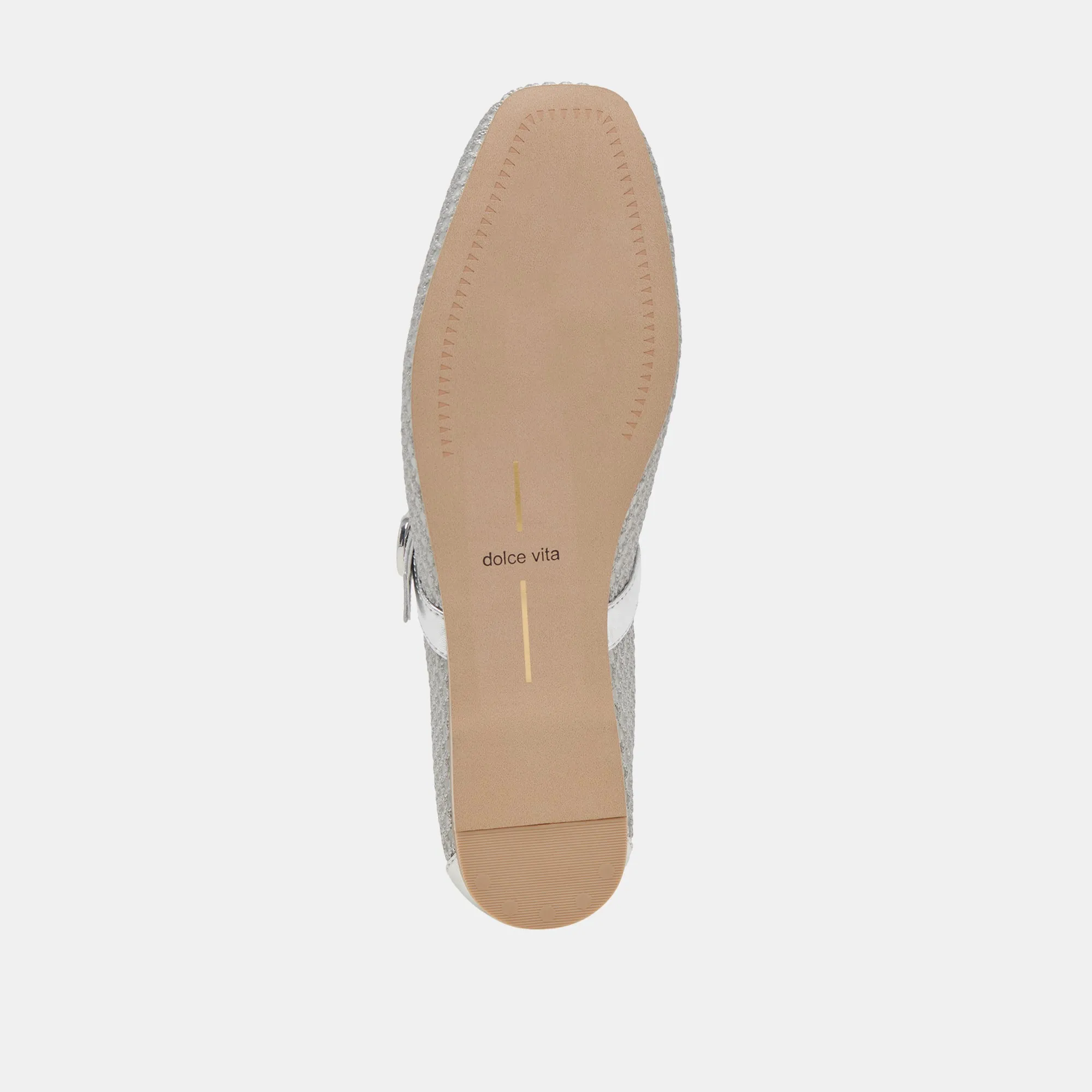 RODNI BALLERINES EN MAILLAGE ARGENTÉ TISSÉ