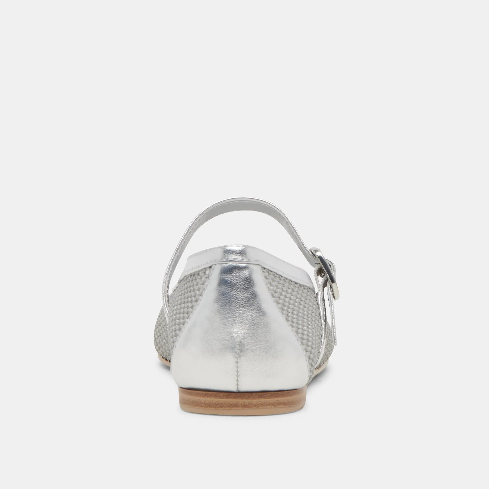 RODNI BALLERINES EN MAILLAGE ARGENTÉ TISSÉ