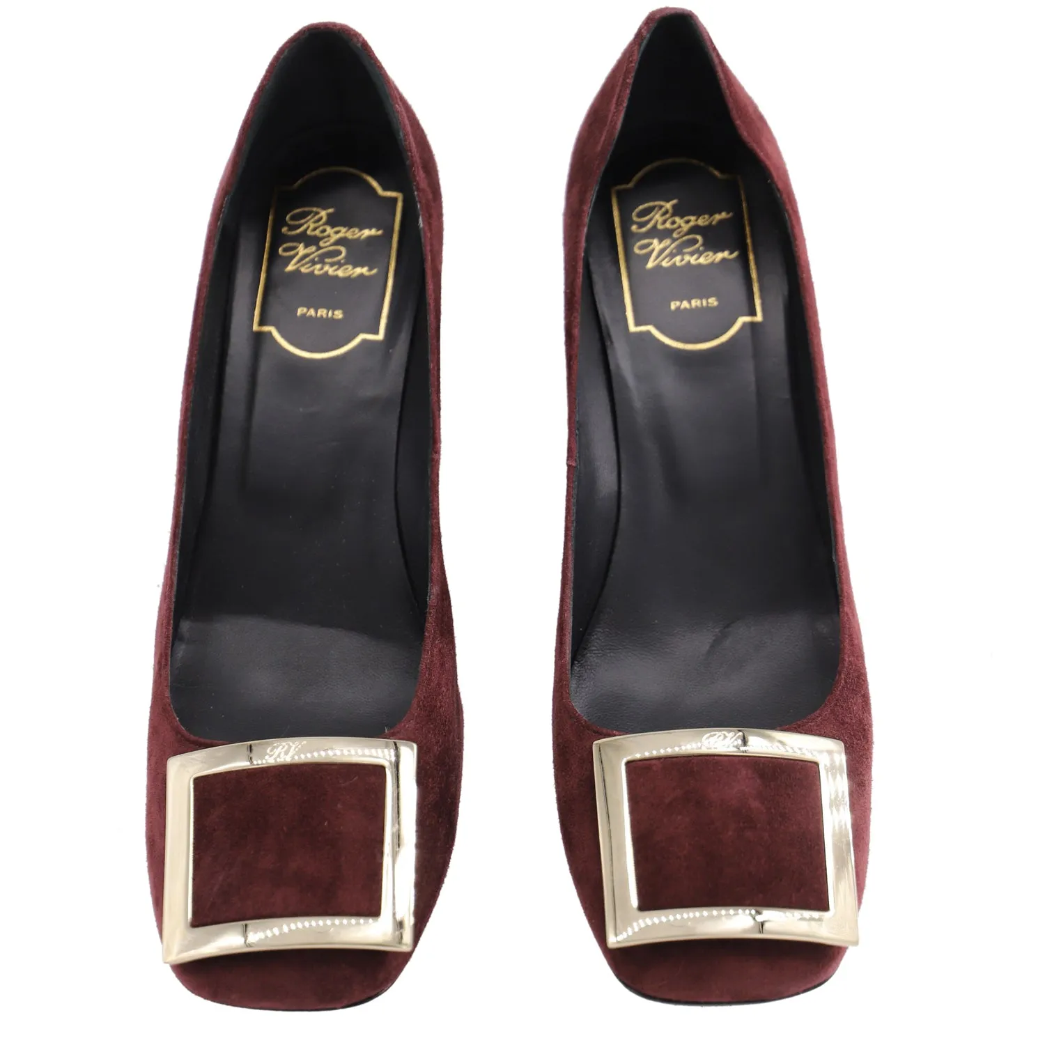 Escarpins Roger Vivier Belle De Nuit en daim bordeaux