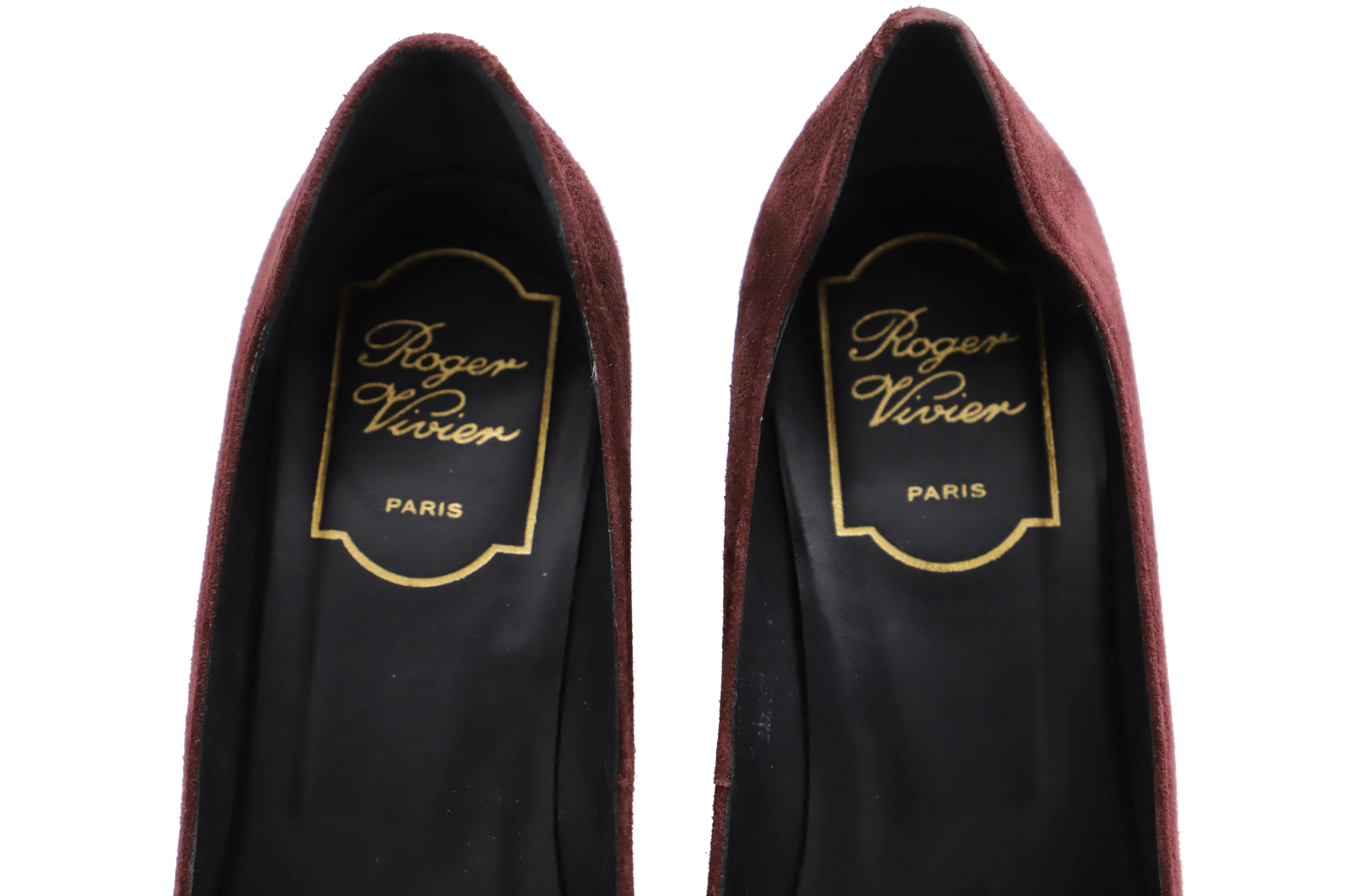 Escarpins Roger Vivier Belle De Nuit en daim bordeaux