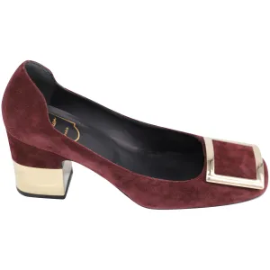Escarpins Roger Vivier Belle De Nuit en daim bordeaux
