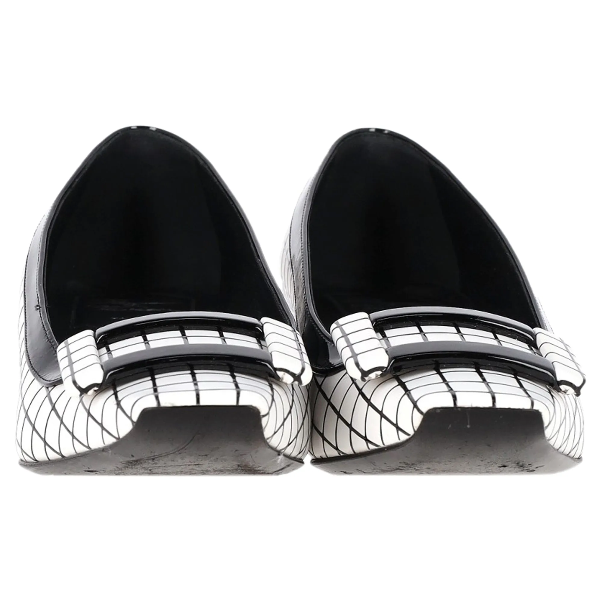 Roger Vivier Escarpins Belle Vivier à Motif Graphique en Cuir Blanc_Roger-Vivier