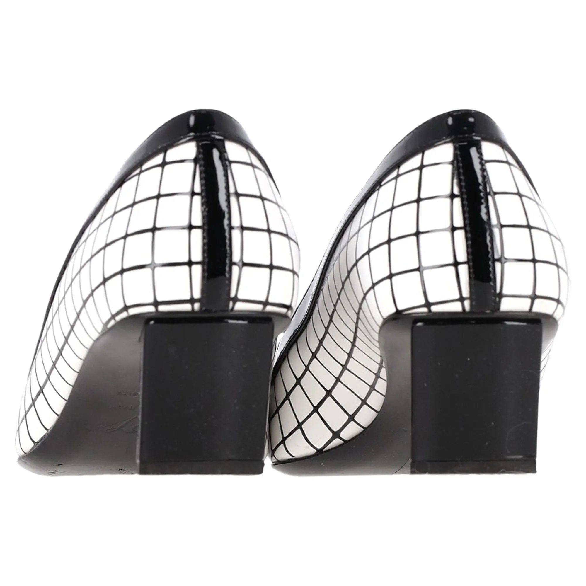 Roger Vivier Escarpins Belle Vivier à Motif Graphique en Cuir Blanc_Roger-Vivier