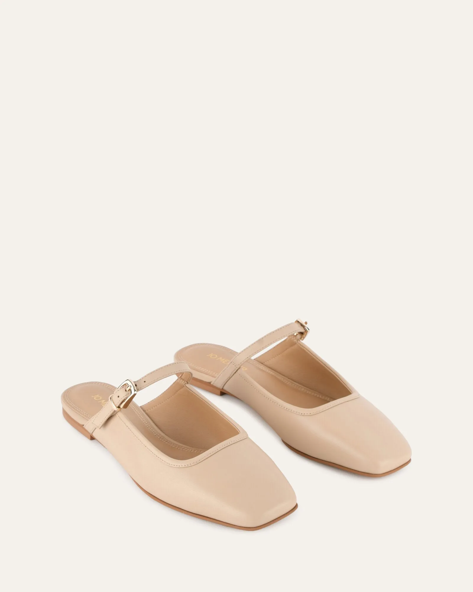 SAMMY DRESS SANDALES PLATES EN CUIR SABLE