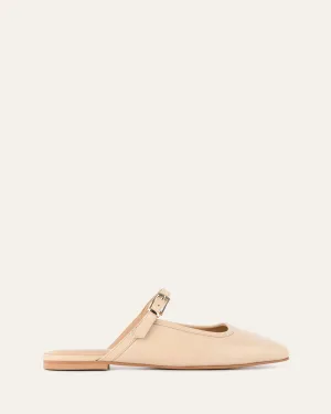 SAMMY DRESS SANDALES PLATES EN CUIR SABLE