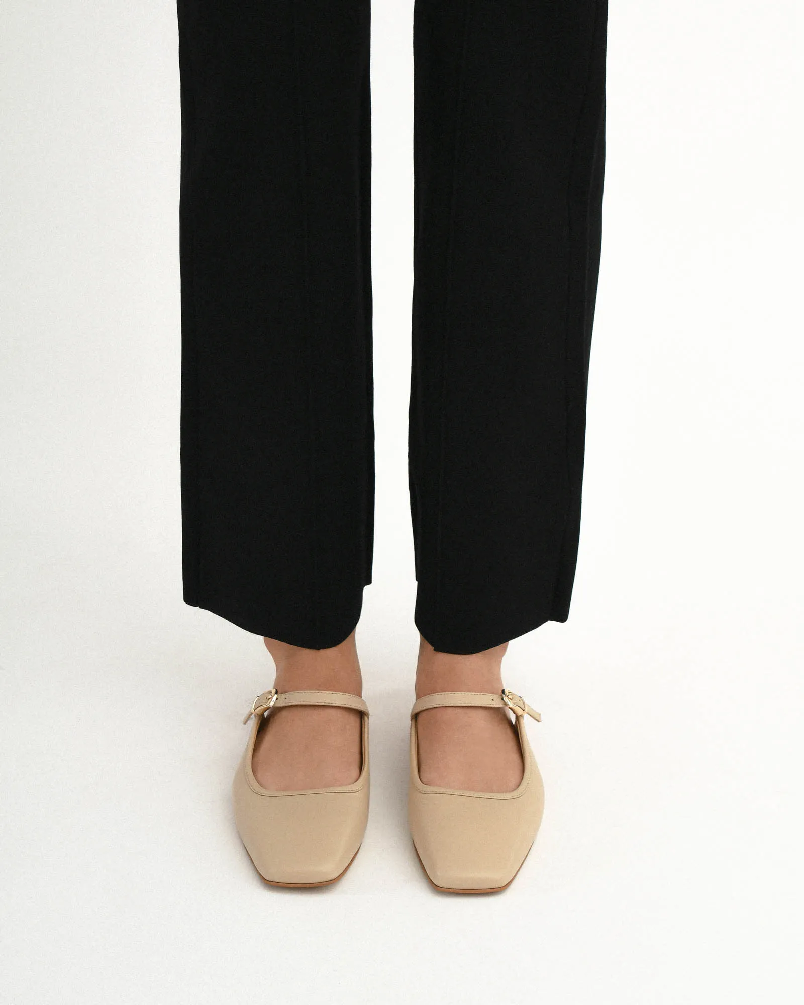 SAMMY DRESS SANDALES PLATES EN CUIR SABLE
