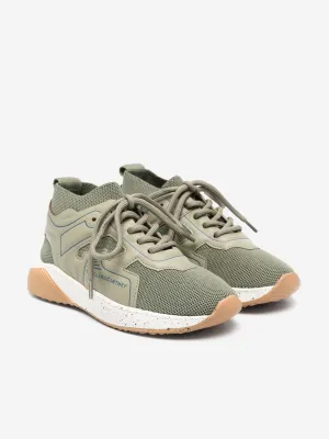 Stella McCartney Kids Baskets à Lacets avec Chaussettes en Vert