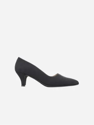 Escarpins à talons en simili suédine vegan pour femme Stella | Noir