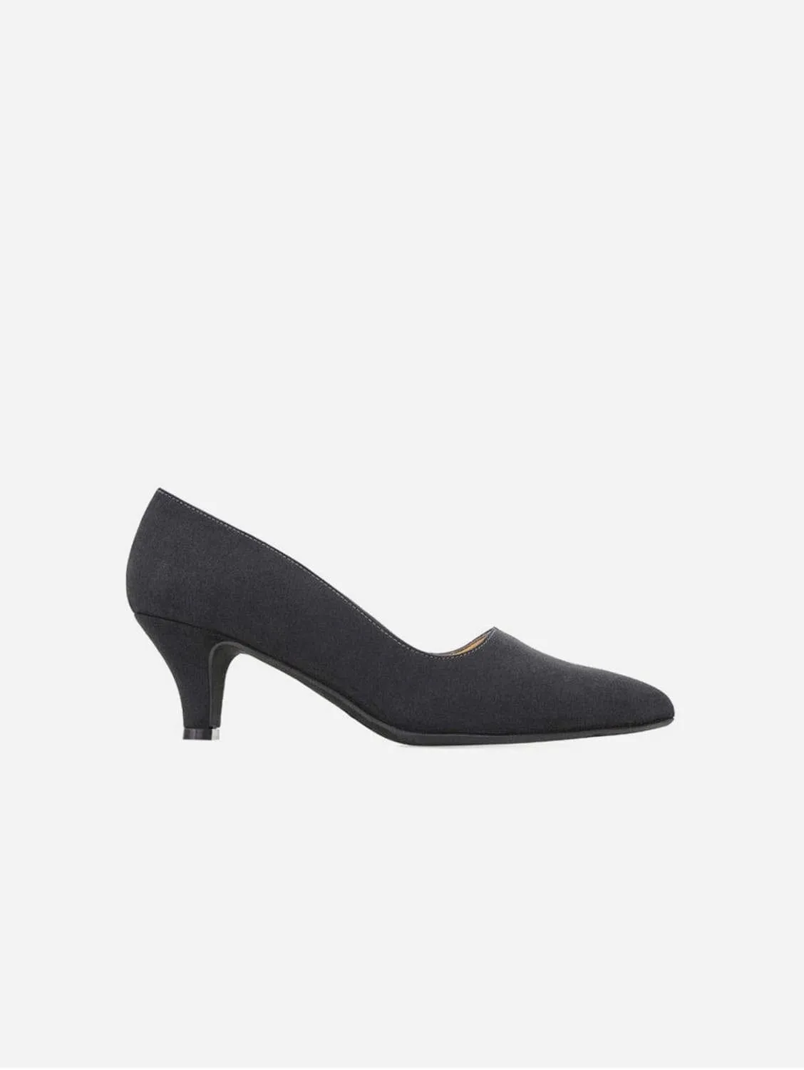 Escarpins à talons en simili suédine vegan pour femme Stella | Noir