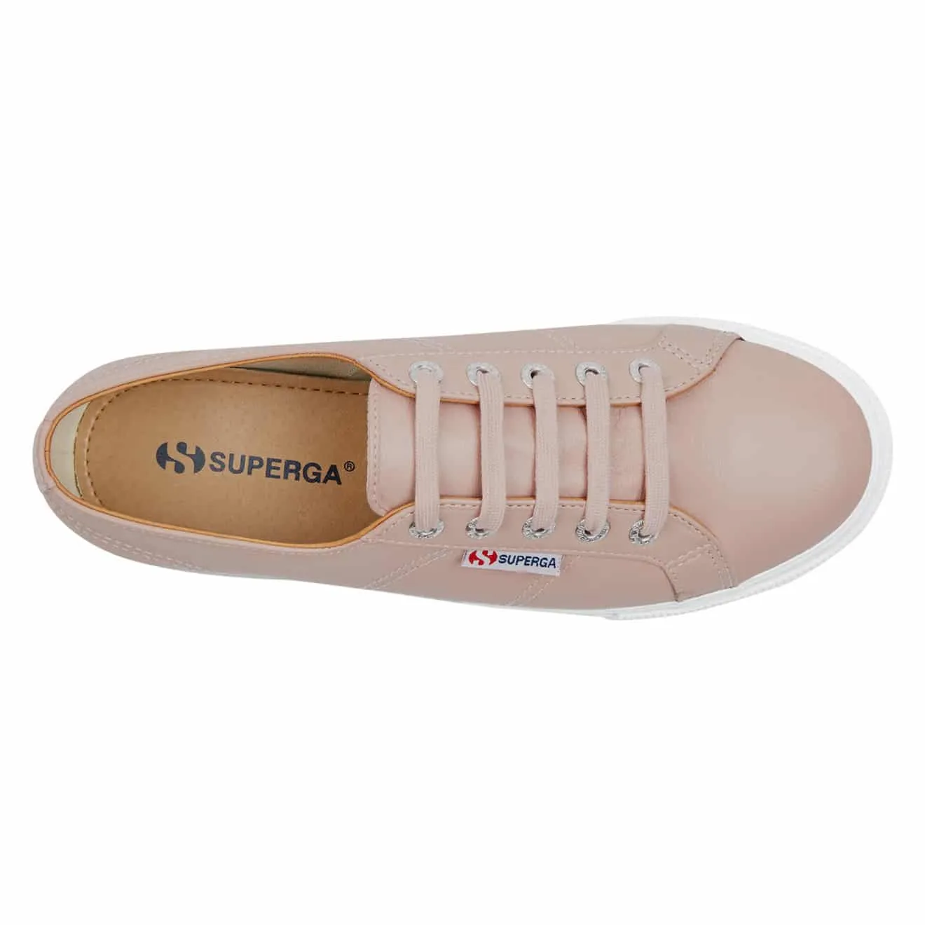 Superga Femmes 2790 Chaussures de Sport en Similicuir Rose