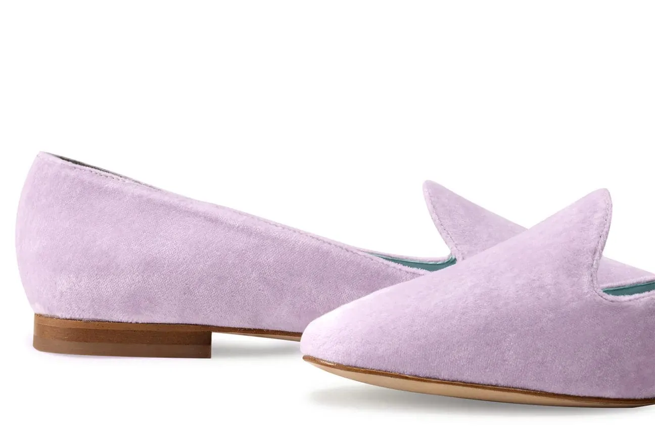 Tara Vegan Velvet Slipper Pumps | Lilas