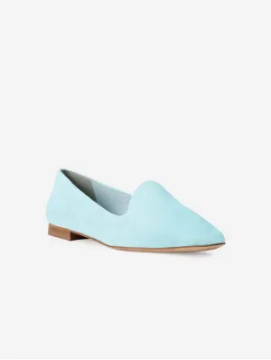 Tara Vegan Velvet Slipper Pumps | Bleu Ciel