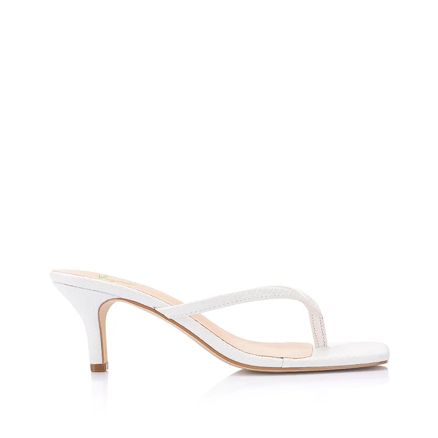 Taytum Talons Compensés - Blanc Craie Serpent