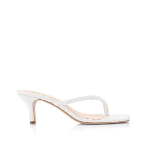 Taytum Talons Compensés - Blanc Craie Serpent