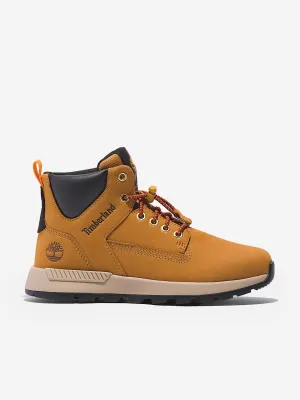 Chaussures de sport à lacets mi-montantes Timberland pour garçons en beige
