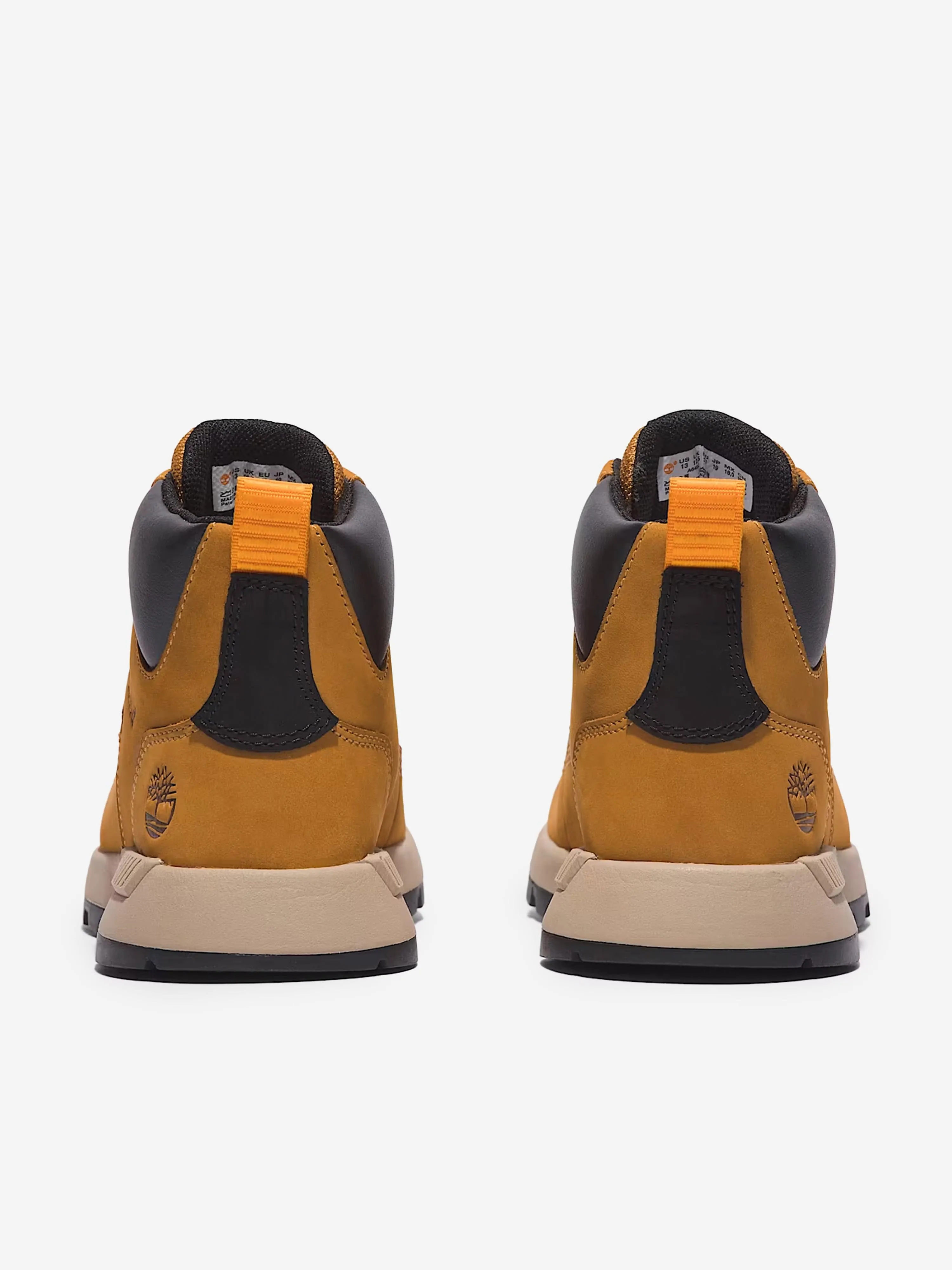 Chaussures de sport à lacets mi-montantes Timberland pour garçons en beige