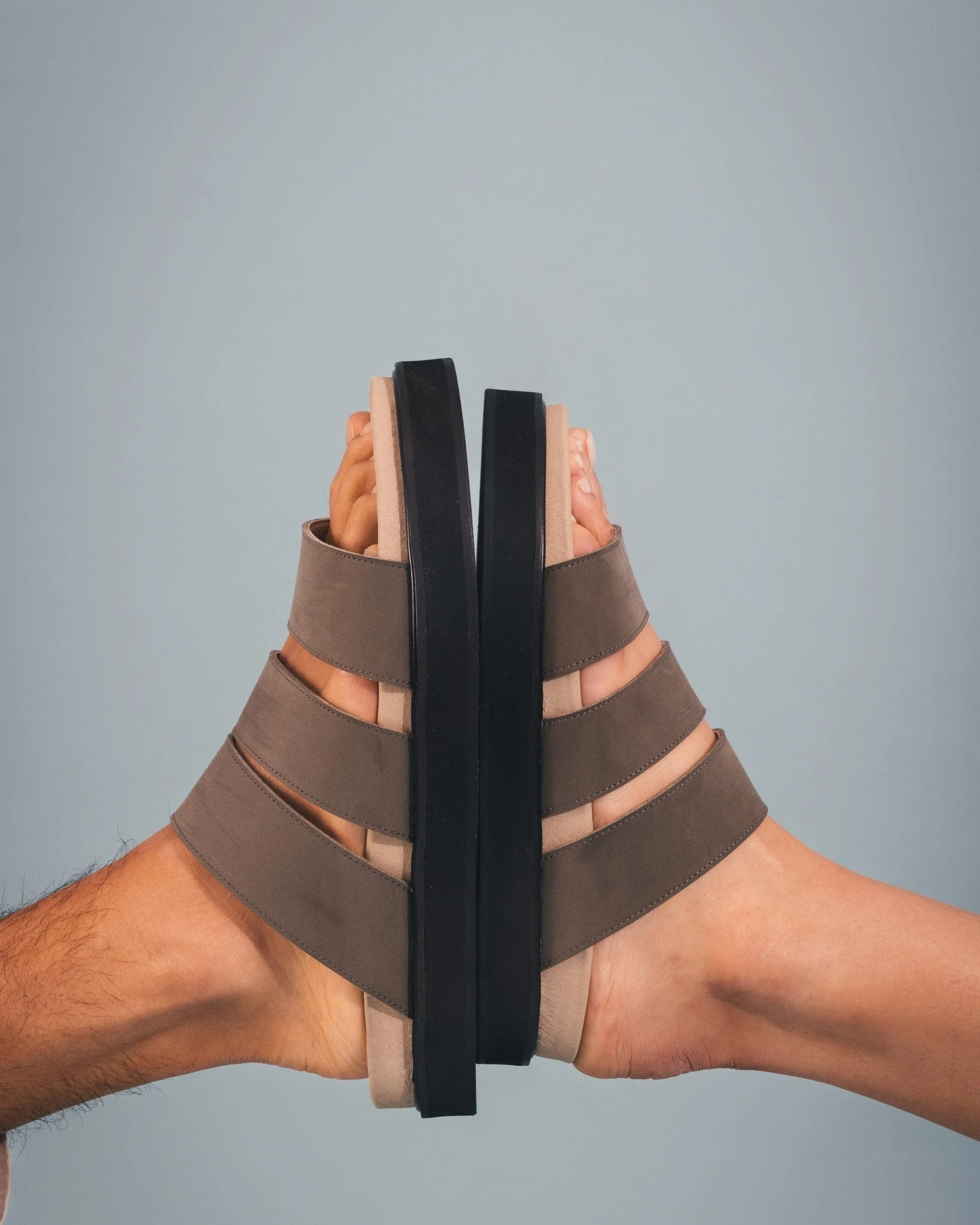 Tongas Sandales unisexe en microfibre végan à plateforme | Vert