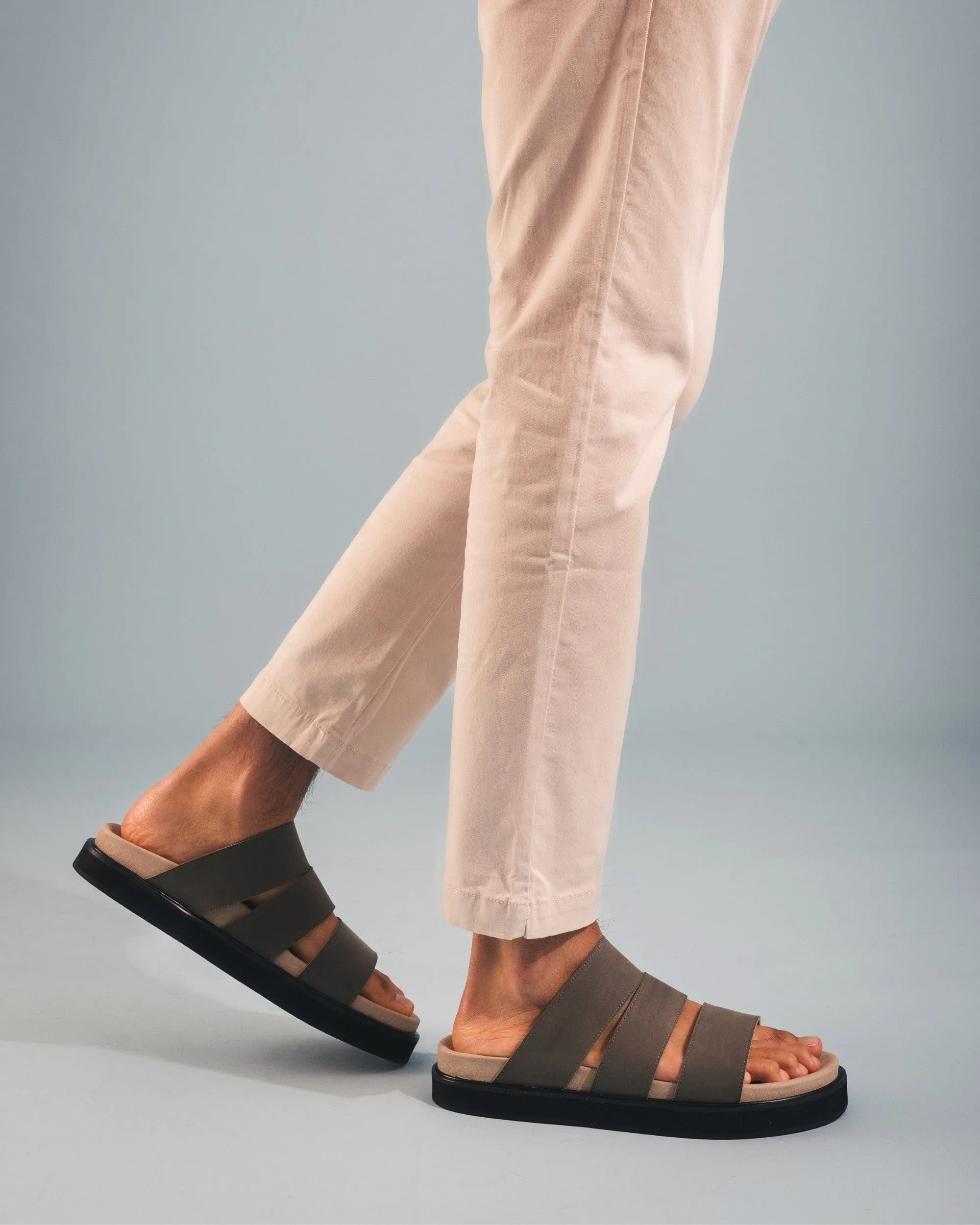 Tongas Sandales unisexe en microfibre végan à plateforme | Vert