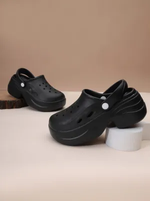 Mules PU Noir Total à Enfiler (TC-RS3580-TOTBLK)