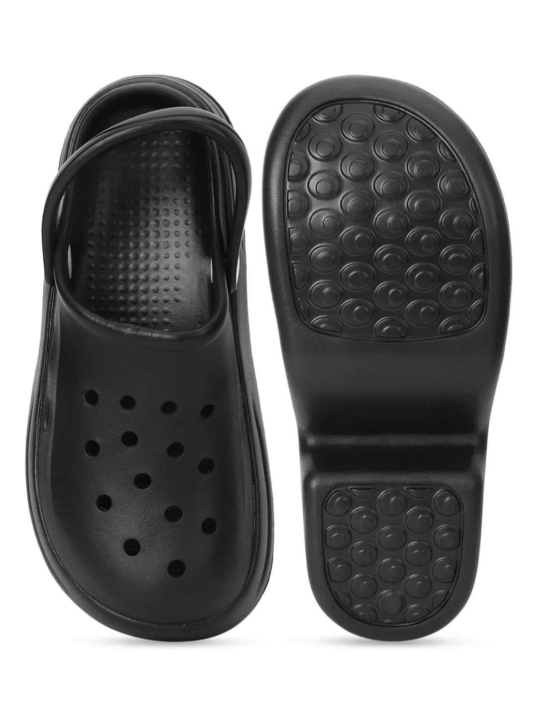 Mules PU Noir Total à Enfiler (TC-RS3580-TOTBLK)
