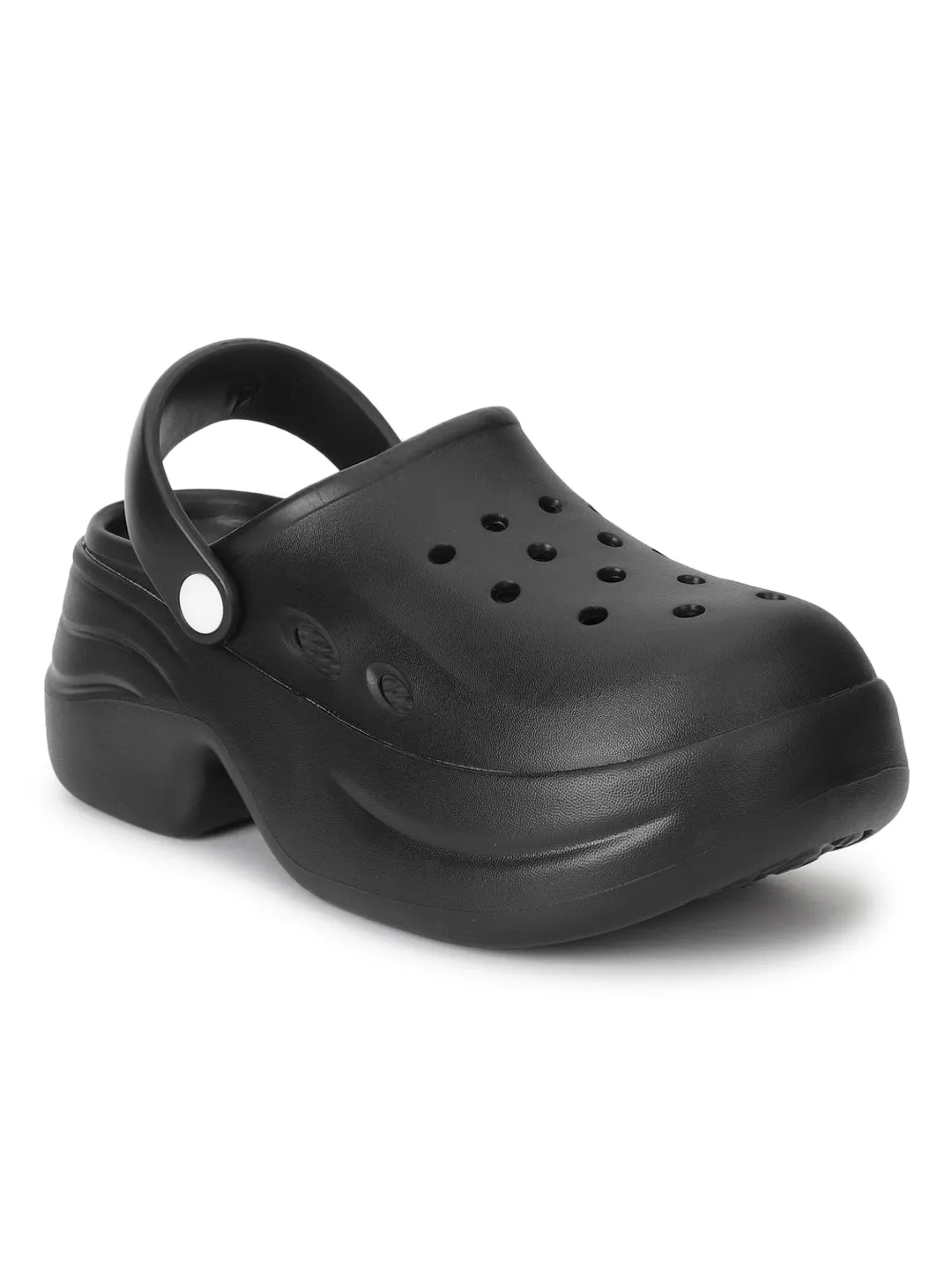Mules PU Noir Total à Enfiler (TC-RS3580-TOTBLK)