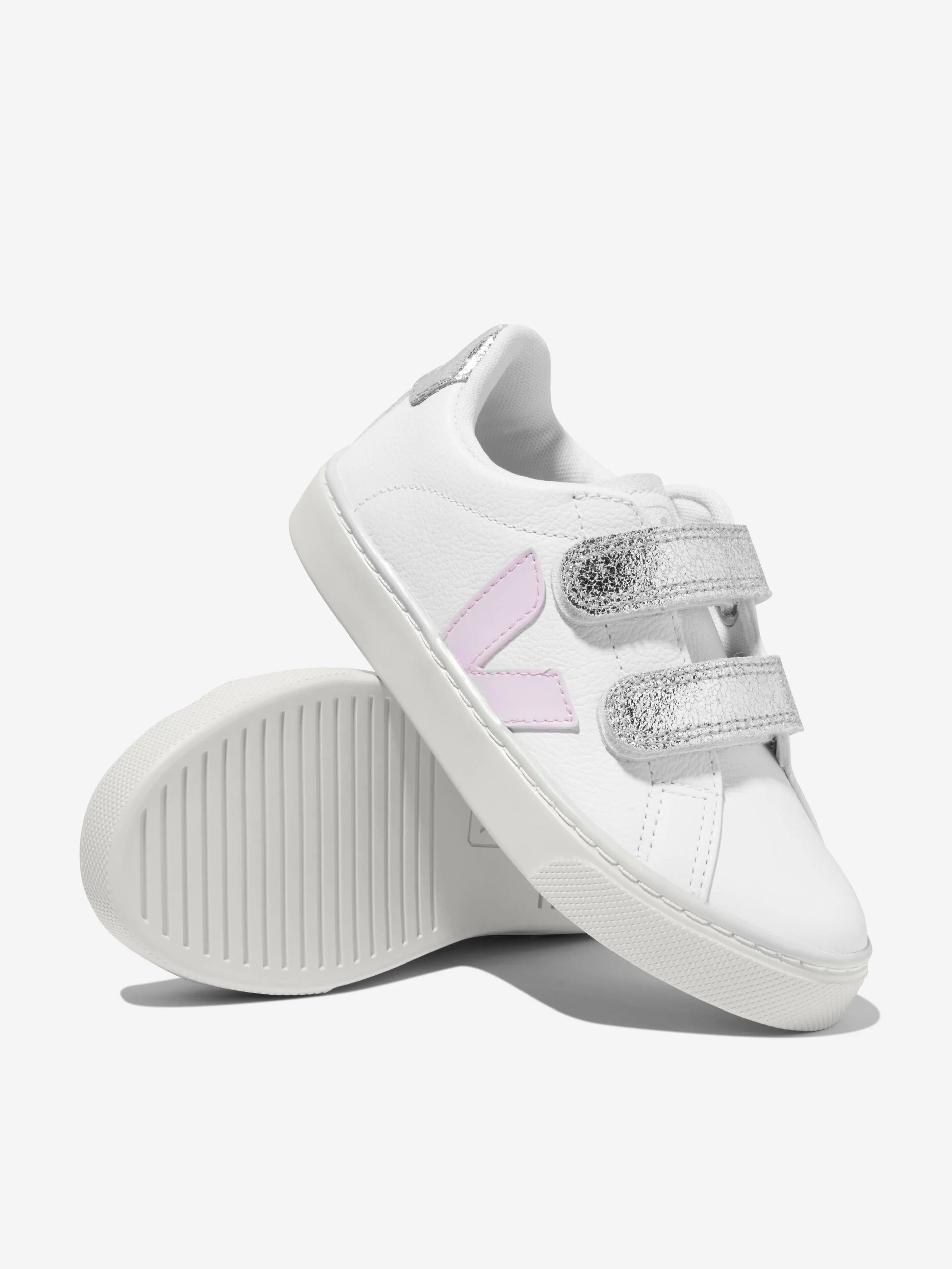 Veja Girls ChromeFree Leather Esplar Trainers en Blanc