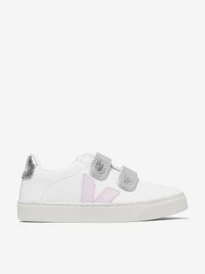 Veja Girls ChromeFree Leather Esplar Trainers en Blanc