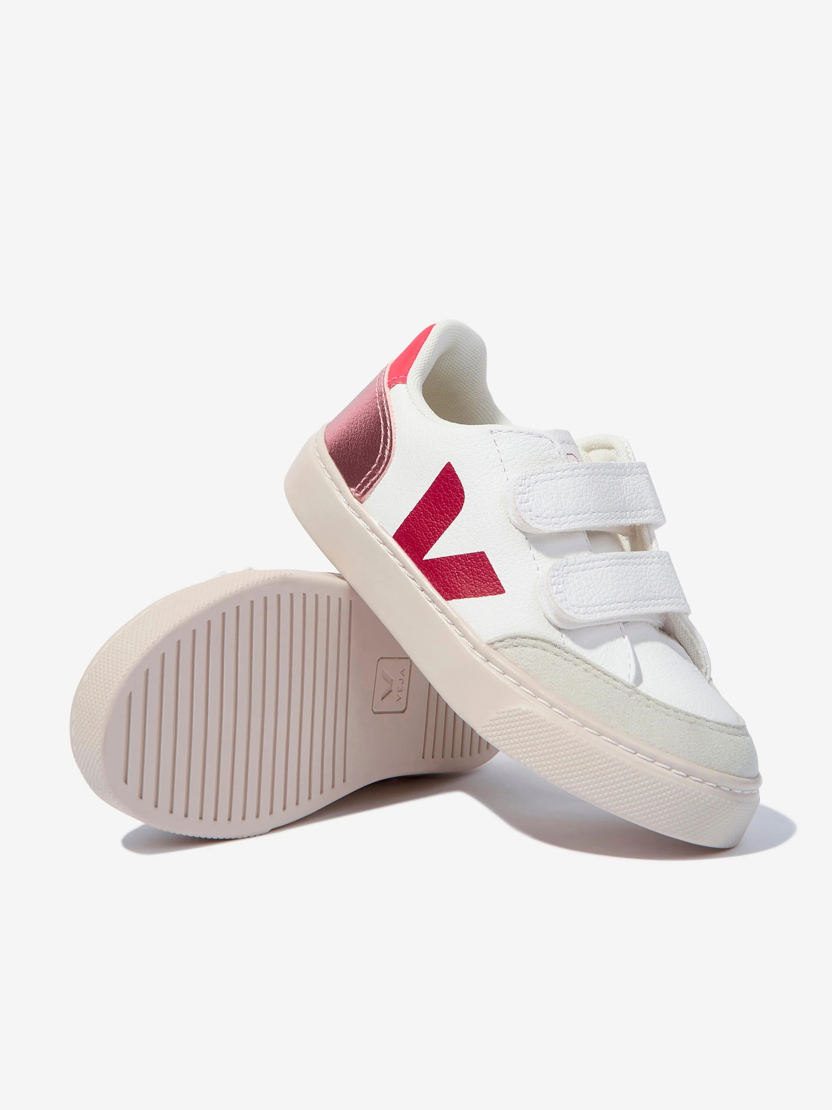 Veja Girls ChromeFree Leather V-12 Trainers en Blanc
