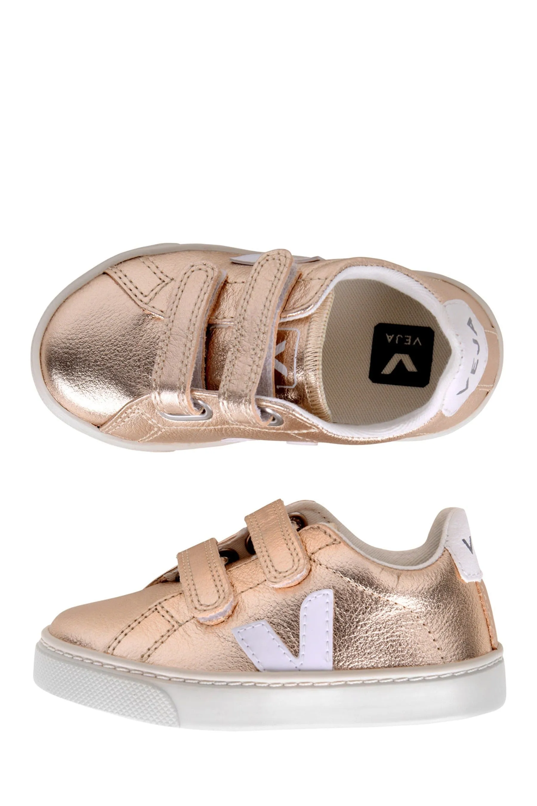 Veja Girls Petites Esplar Baskets à Velcro Dorées