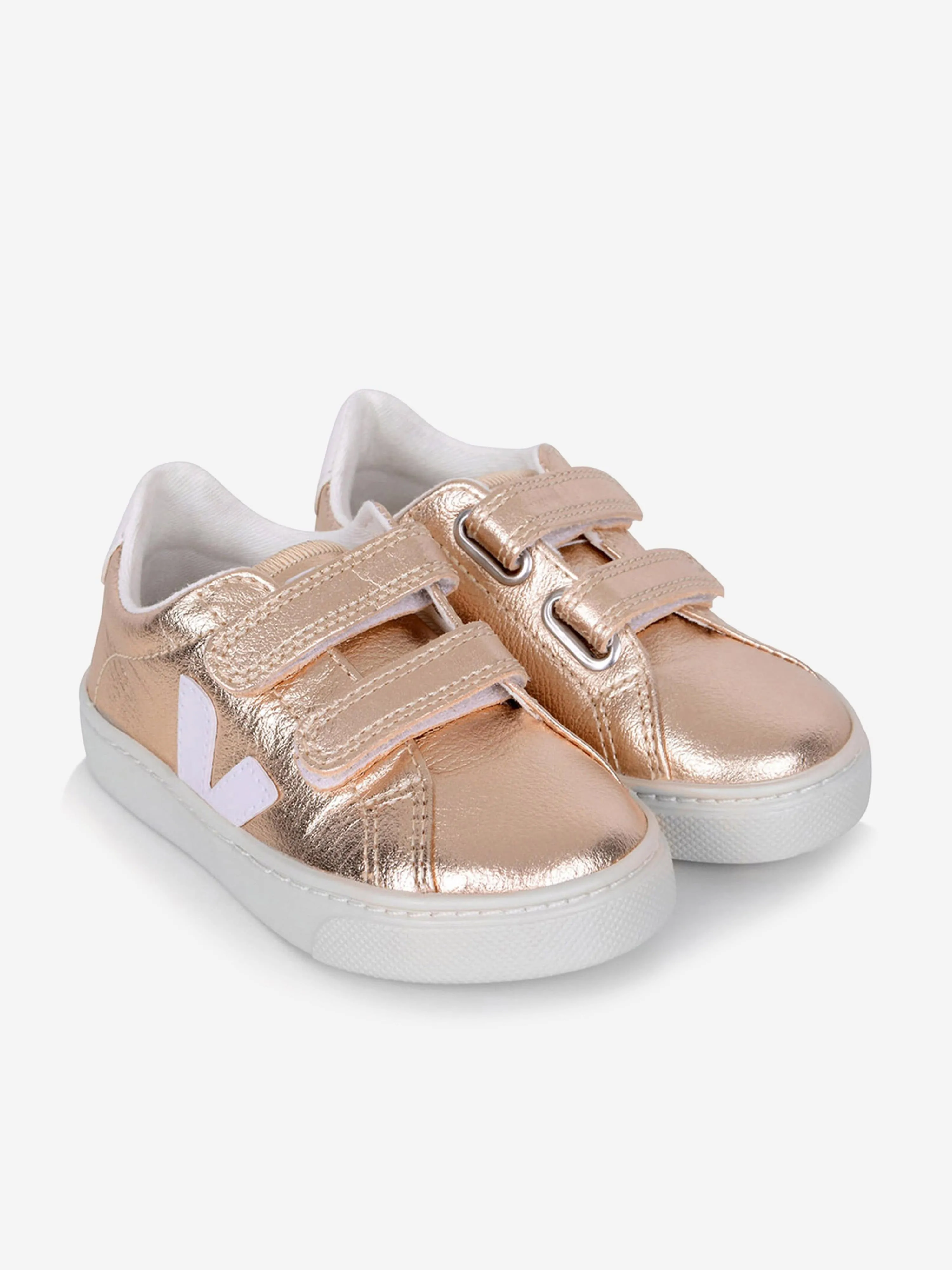 Veja Girls Petites Esplar Baskets à Velcro Dorées