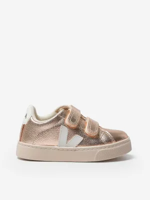 Veja Girls Petites Esplar Baskets à Velcro Dorées