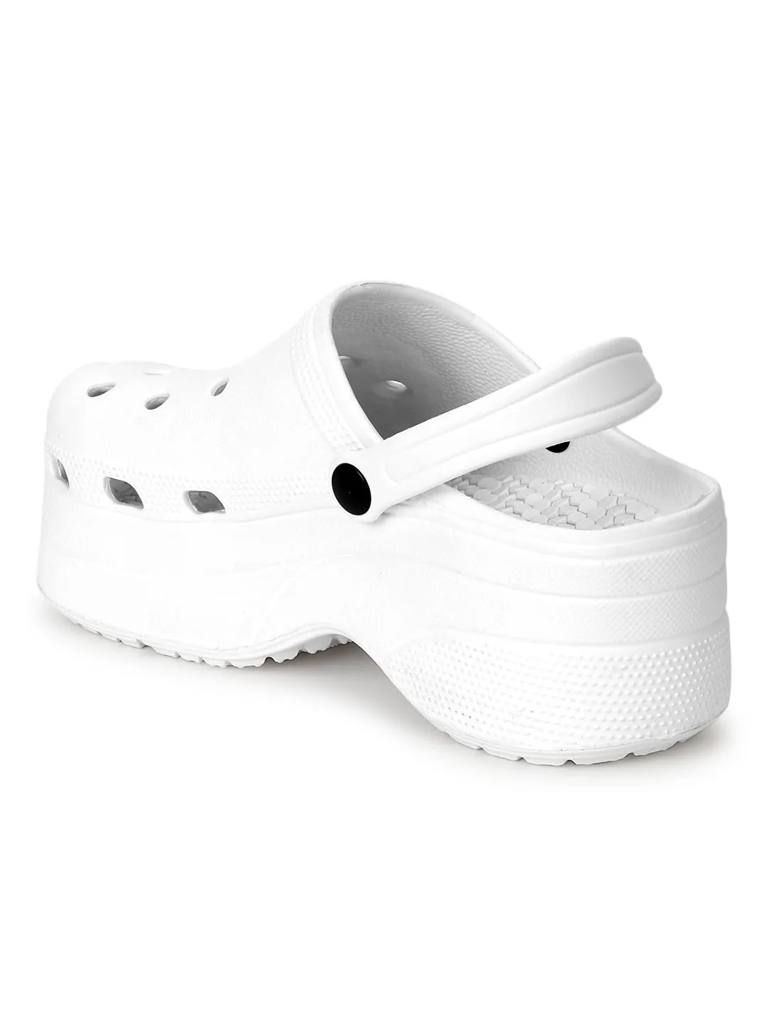 Mules en PU blanc style Crocs (TC-RS3581-WHT)