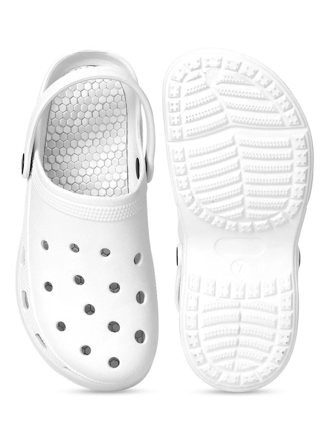 Mules en PU blanc style Crocs (TC-RS3581-WHT)
