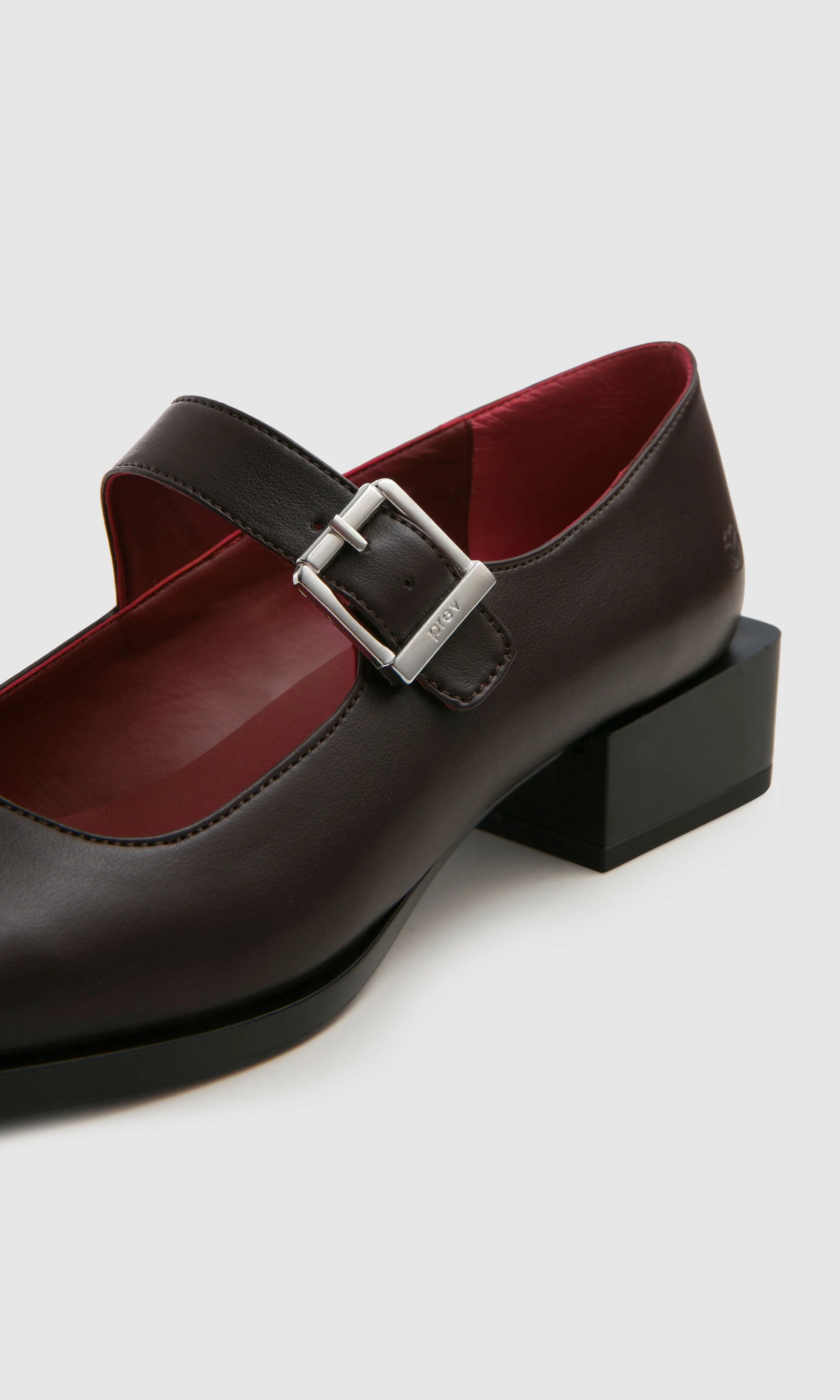 Escarpins Mary Jane Vegan en Cuir Pomme pour Femme | Marron