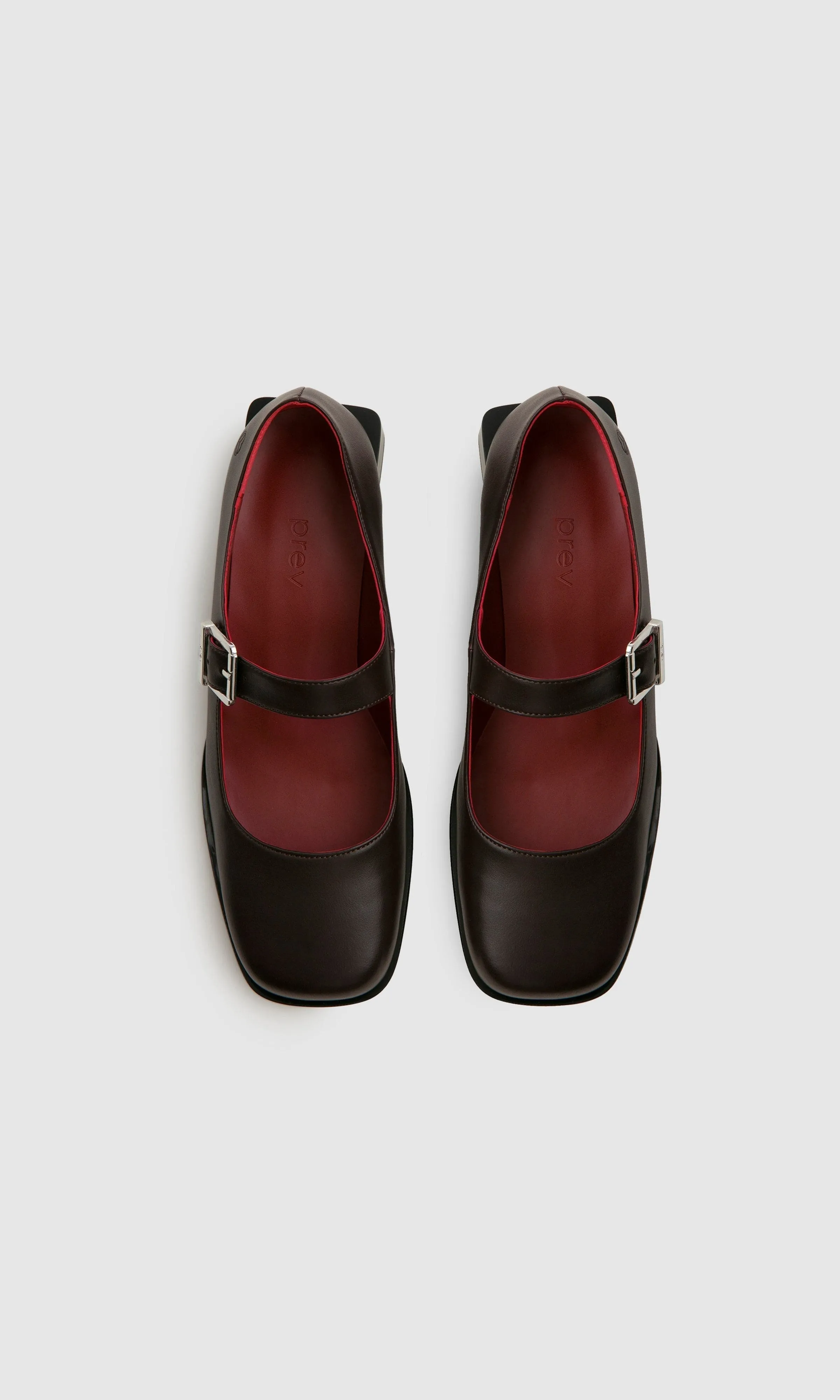 Escarpins Mary Jane Vegan en Cuir Pomme pour Femme | Marron
