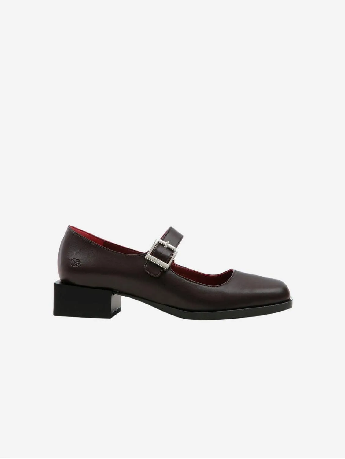 Escarpins Mary Jane Vegan en Cuir Pomme pour Femme | Marron