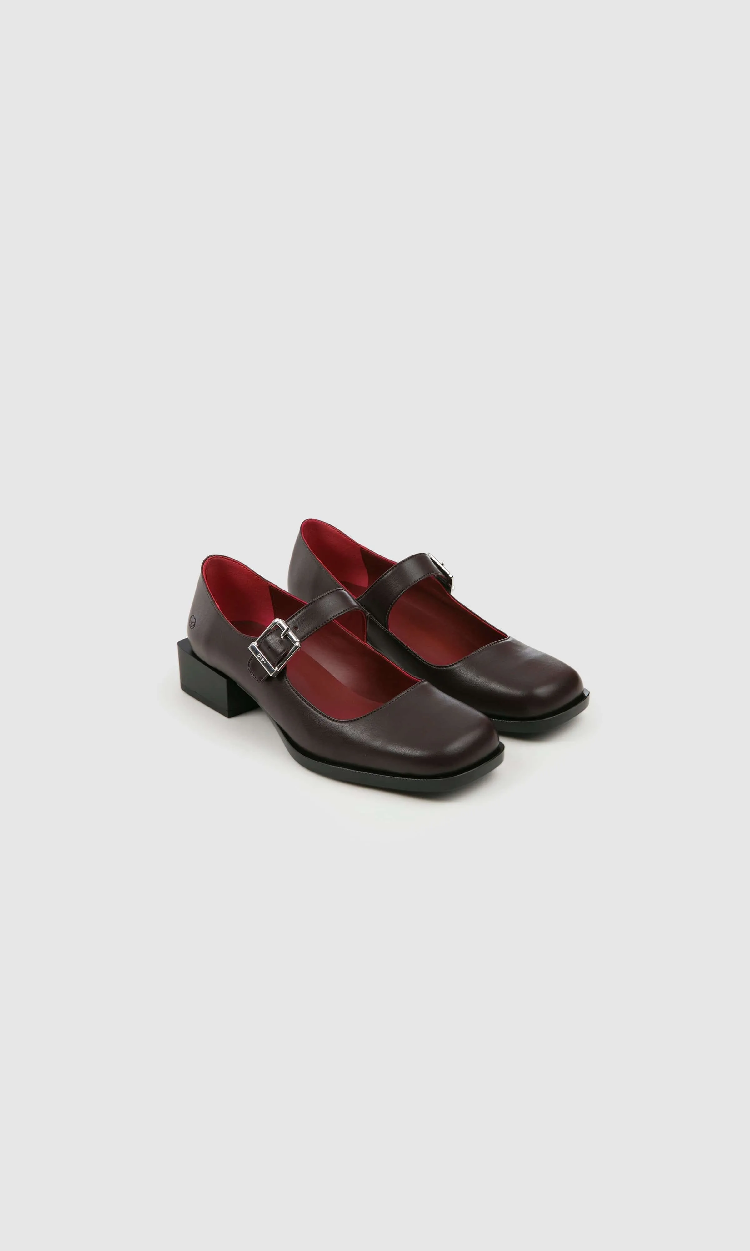 Escarpins Mary Jane Vegan en Cuir Pomme pour Femme | Marron